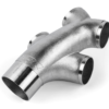 APR Cast Stainless Steel Double Y Splitter 76mm (3") zu Quad 63.5mm (2.5") – Produktnummer EXH0146 | VTEC Chiptuning