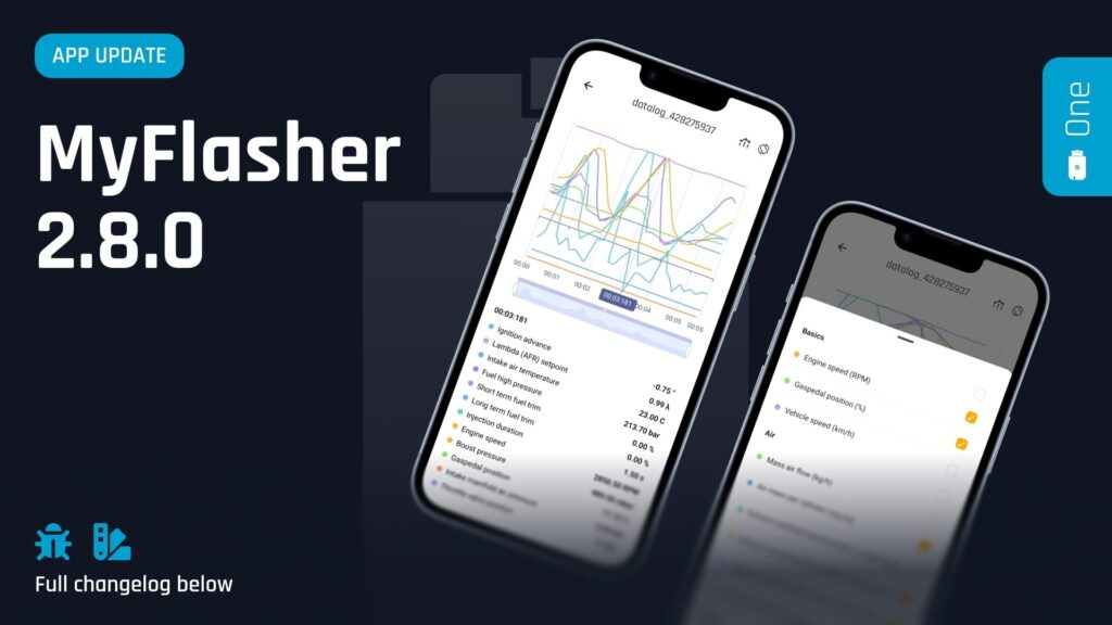 MyFlasher 2.8.0: Datalogs von Autotuner in der App