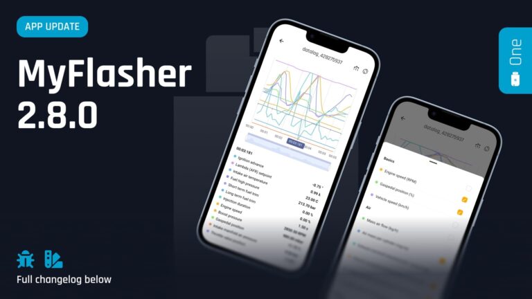 MyFlasher 2.8.0: Datalogs von Autotuner in der App