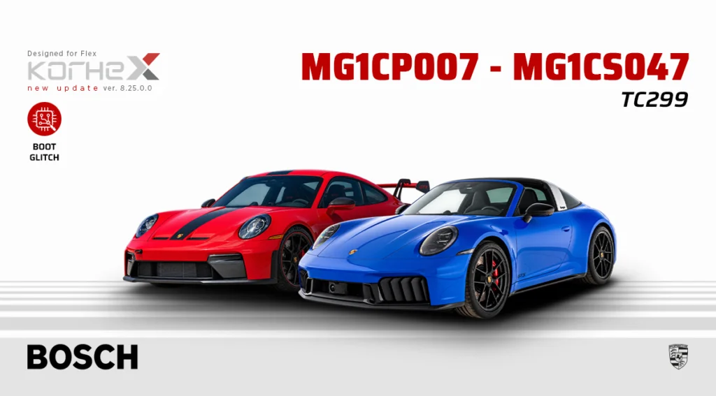 Bosch MG1CP007 MG1CS047 Chiptuning: Porsche per Boot Glitch