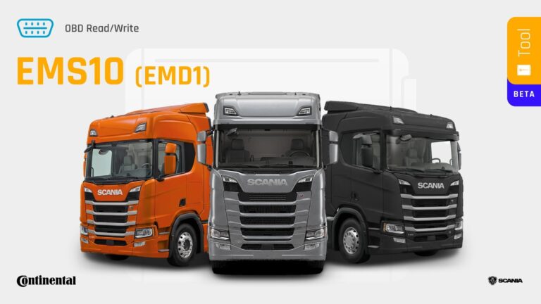 Continental EMS10 Chiptuning: Scania per OBD im BETA-Modus